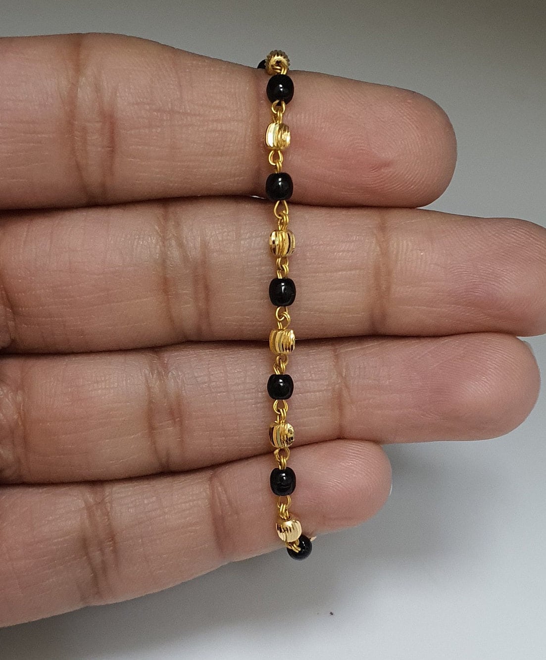 Black Bead Bracelet For Men & Women - Order Studio