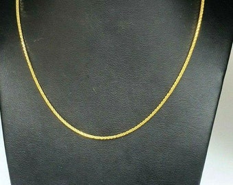 22ct Yellow Gold Mens/ladies Spiga Chain Necklace 16-22 Inches