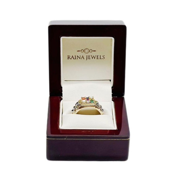 Buy TVS-JEWELS Navratna Multi Color Gemstone Mens Ring 14k Gold Plated 925  Sterling Silver jewelry (14) Online at desertcartINDIA