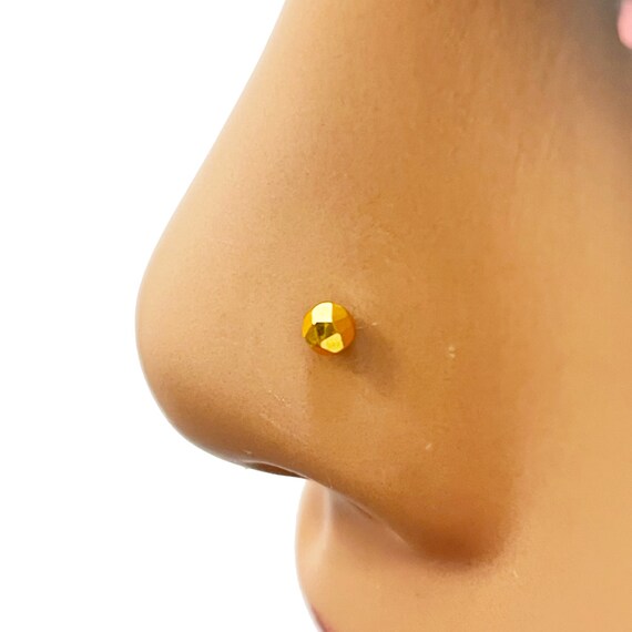 Simple nose pin gold sale