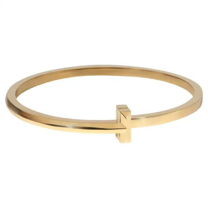 18carat Yellow Gold T Square Hinged Bangle 21 Grams - Etsy