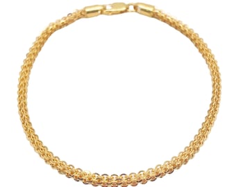 22 Karat Gelbgold Hochglanzpoliert Kettenglied Armband 17,8 cm 2,3 mm breit