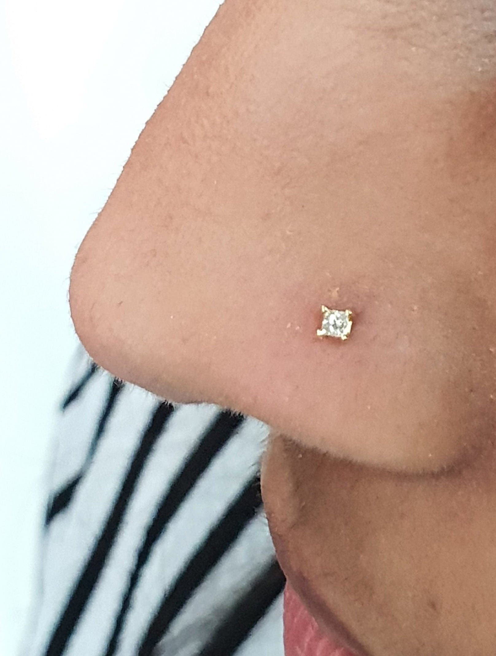Princess cut deals nose ring