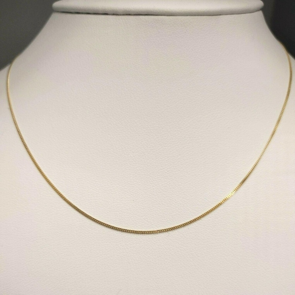 18k Yellow Gold Chain Necklace 16 Inch