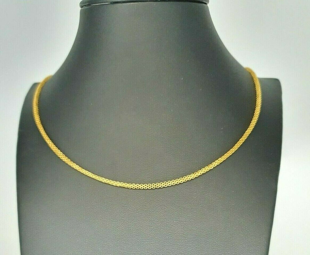 22K Yellow Gold Mens/ladies Chain Necklace 20 Inches Long Hallmarked - Etsy
