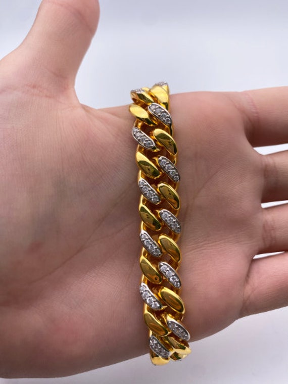 2 Line Distinctive Design Best Quality Golden Color Bracelet For Men -  Style C235 – Soni Fashion®
