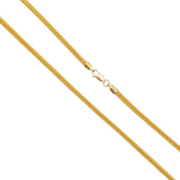 22ct Yellow Gold Trendy Lightweight Foxtail Dragon Chain Necklace 20inches 3.0mm Width