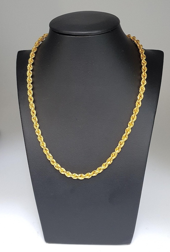 Mens gold necklace 24 best sale inch