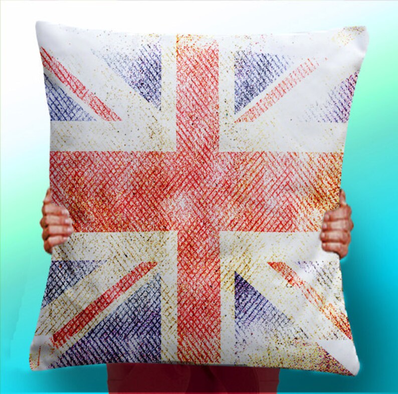 British UK Flag Cushion / Pillow Cover / Panel / Fabric Etsy
