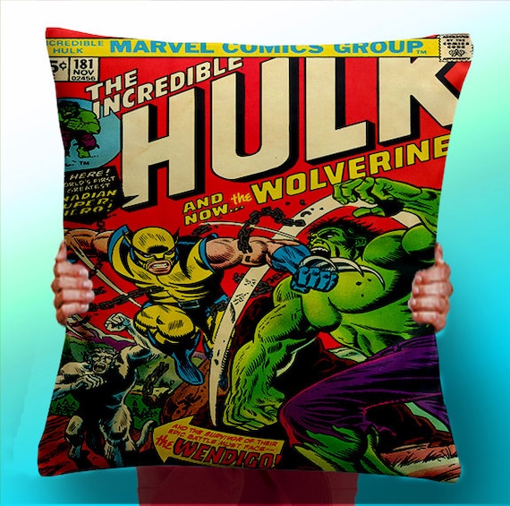 The Incredible HUlk Wolverine Comic Incredible Hulk Pillow Cases 18x18 inch