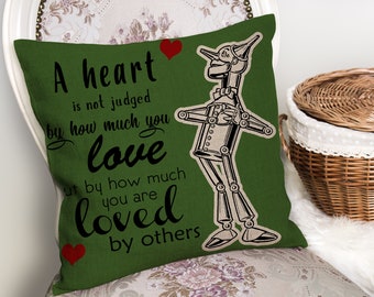 Wizard Of Oz Tin Man Heart Love - Cushion Cover with or without Pad Inner