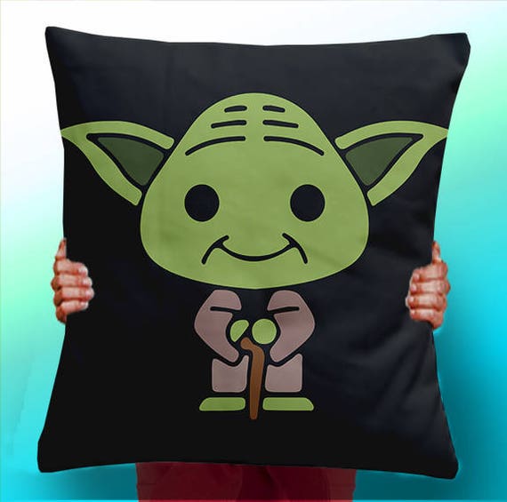 Yoda Star wars Cushion Pillow Cover Green Yoda Decorative Pillow, perfect