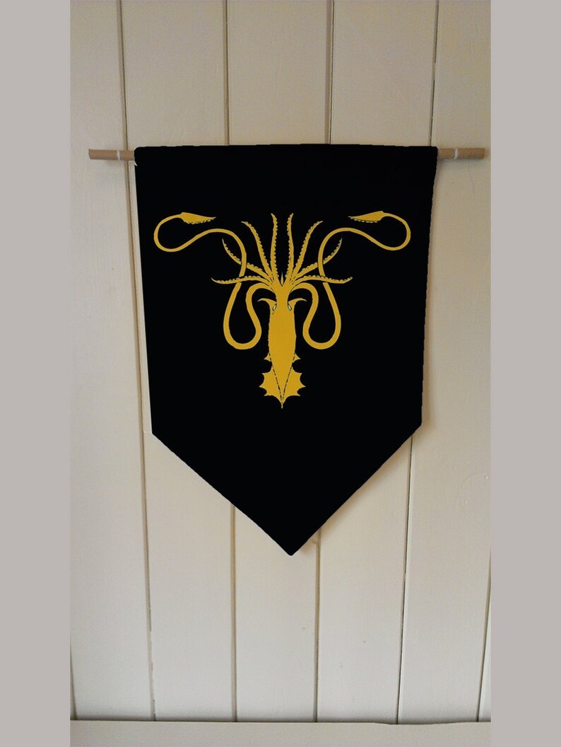 Game Of Thrones greyjoy Wall Hanging Banner Flag Fabric Etsy