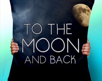 To The Moon And Back - Cushion / Pillow Cover / Panel / Fabric