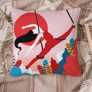 Aerial Artist Trapese Art Silks Hammock  - Cushion / Pillow Cover / Panel / Fabric