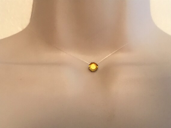 Ras De Coup Collier Nylon Fil Transparent Perle