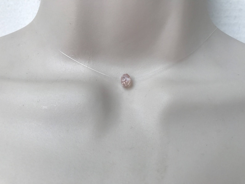 Powder Pink Crystal jewelry for jewelry fine and discreet faceted Bead Necklace
