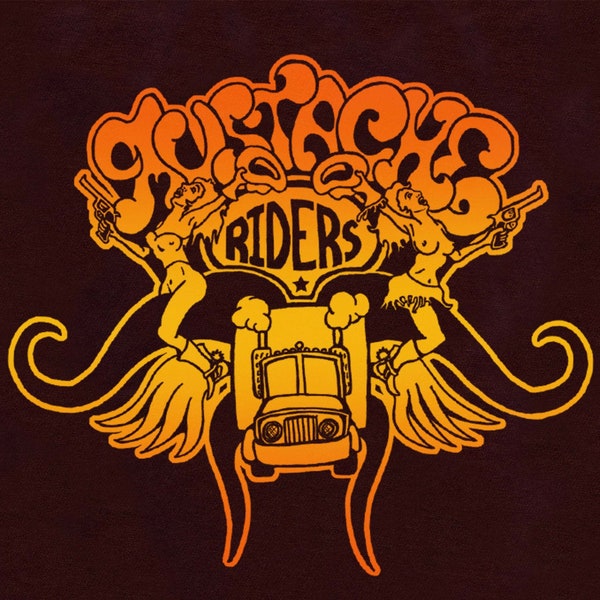 Mustache Riders t-shirt in a variety of colorways