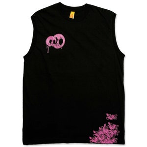 Love Skulls: Men&#39;s sleeveless muscle tank top shirt in black or baby blue, sizes S-L