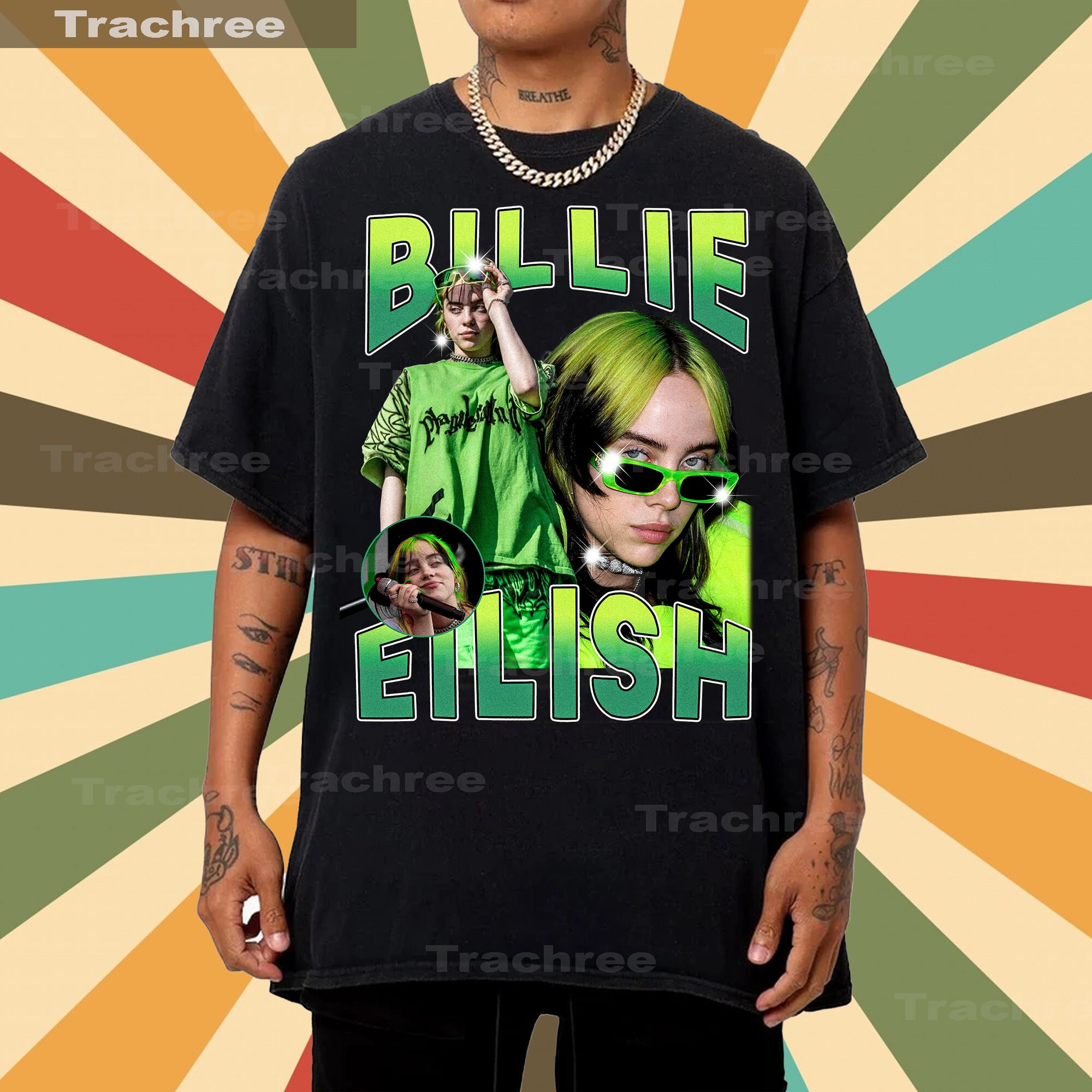 Discover Vintage Billie Eilish T-Shirt, Billie Eilish Crewneck Sweatshirt