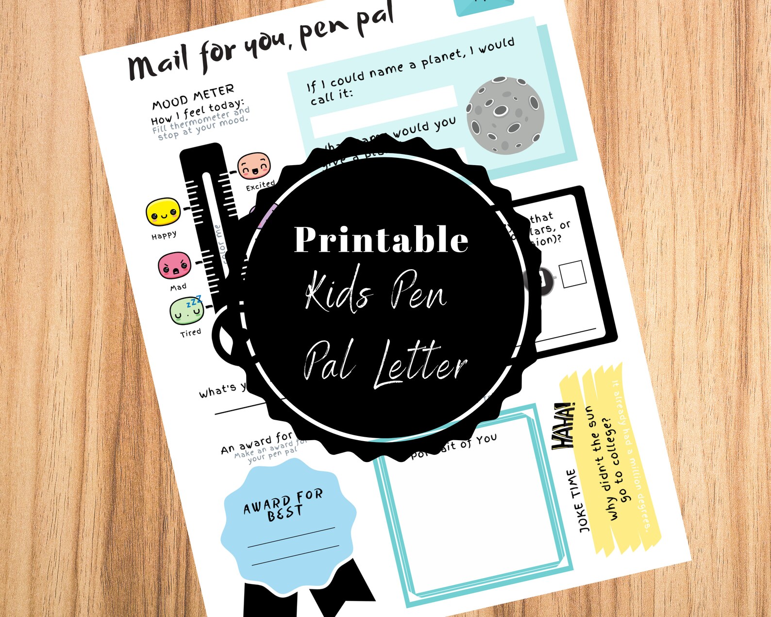 Pen Pal Stationery Printable Stationery for Kids - Etsy