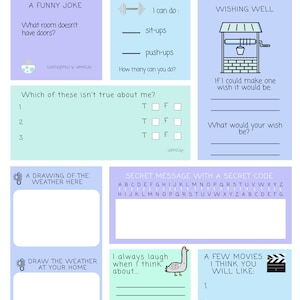 Pen Pal Printable for Kids - Pen Pal Template - Pen Pal Set - Pen Pal ...