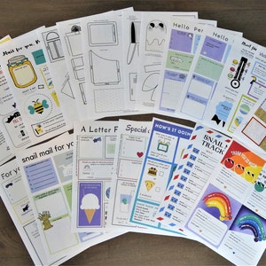 Kids Pen Pal Kit Printable Pen Pal Letters 25 Letter Templates for Boys and Girls Kids Snail Mail image 4
