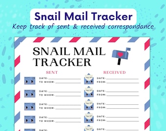 Snail Mail Tracker - Pen Pal Tracker