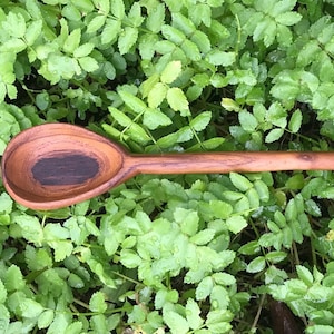 Handcarved teak wooden spoon, handmade mixing spoon
