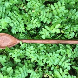 Handcarved teak wooden spoon, handmade mixing spoon