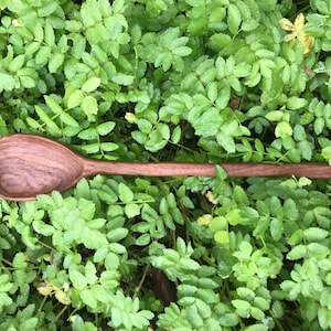 Handcarved teak wooden spoon, handmade mixing spoon