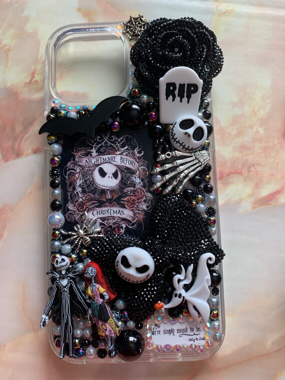 Pesadilla antes de Navidad Halloween amor Funda de Teléfono Abatible de Cuero de imitación Pesadilla antes de Navidad Halloween amor Funda de Teléfono Abatible de Cuero de imitación