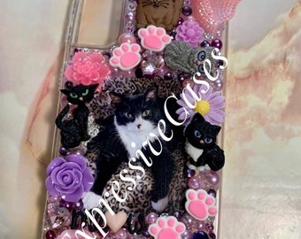 CAT LOVER Kitty Love Handmade Made to Order Kitten Cell Phone Case Cover IPhone Samsung Galaxy