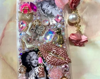 Funda RETRO Marilyn Monroe hecha a mano para la mayoría de los teléfonos iPhone Samsung Galaxy Phone Google