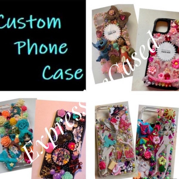 CUSTOM for MOST MODELS Cell Phone Case Cover Beautiful Handmade Homemade Case Rhinestone