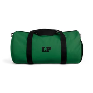 Personalisierte grüne Anfangstasche: Reise-Fitnessstudio-Handtasche mit Monogramm