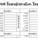 6 Week Transformation Tracker Instant Download PDF | Body Measurement ...