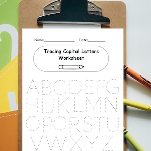Capital Letters Tracing Worksheet: Preschool Alphabet Learning (PDF)
