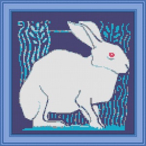 NP Easter Rabbit Needlepoint pillow, or cross-stitch, PDF download
