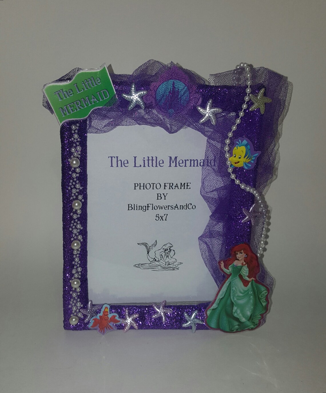 Ariel Picture Frame The Little Mermaid Picture Frame Etsy