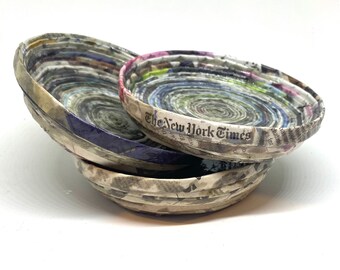Newspaper trinket bowl (flat)