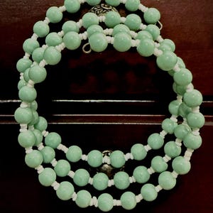 3 row MEMORY WIRE BRACELET in soft Pastel Mint Green, Perfect for Spring! - fits small to medium wrist size (approx. 5-8 inch circumference)