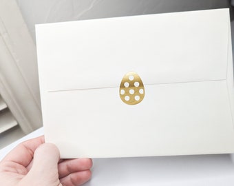 Easter sticker | Easter egg sticker | Egg seal | Easter basket | Easter envelope | Easter stationery | Polka dot easter egg | Easter seal