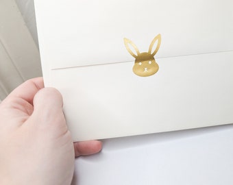 Bunny sticker | Easter sticker | Bunny seal | Easter basket | Easter envelope | Easter stationery | Rabbit sticker | Rabbit stationery