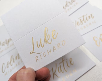 Calligraphy Place Cards | Colored Placecards | Escort Cards | Wedding Table Cards | Wedding Table Tents | Wedding Table Tents | white cards