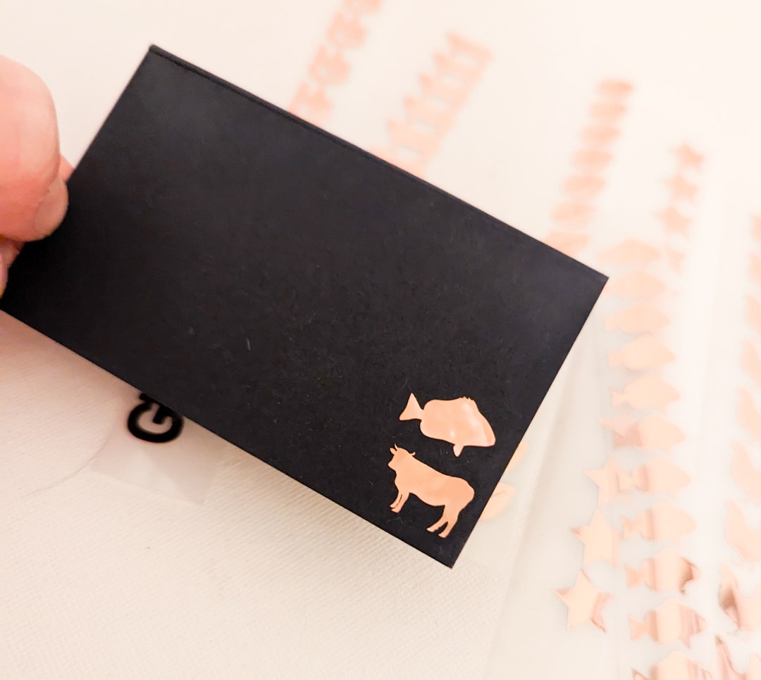 Rose Gold Meal Stickers Gold Place Card Stickers Wedding Place Card