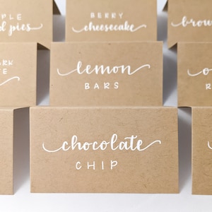 Dessert Bar Cards | Wedding Dessert Bar Labels | Wedding Dessert Sign | Wedding Table Cards | Wedding Table Tents | Dessert Bar calligraphy