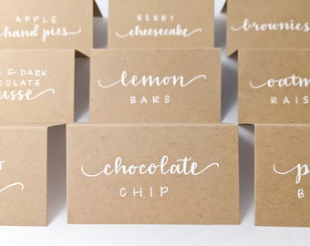 Dessert Bar Cards | Wedding Dessert Bar Labels | Wedding Dessert Sign | Wedding Table Cards | Wedding Table Tents | Dessert Bar calligraphy