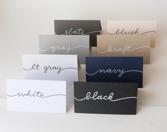 Wedding Tented Place Cards Blank | Wedding Escort Cards | Wedding Table Tents | Reception Seating | Place Cards | Calligraphy | Set of 50
