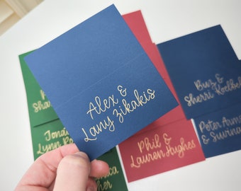 Green Place Cards | Cobalt Placecards | Escort Cards | Wedding Table Cards | Wedding Table Tents | Wedding Table Tents | Red table tents